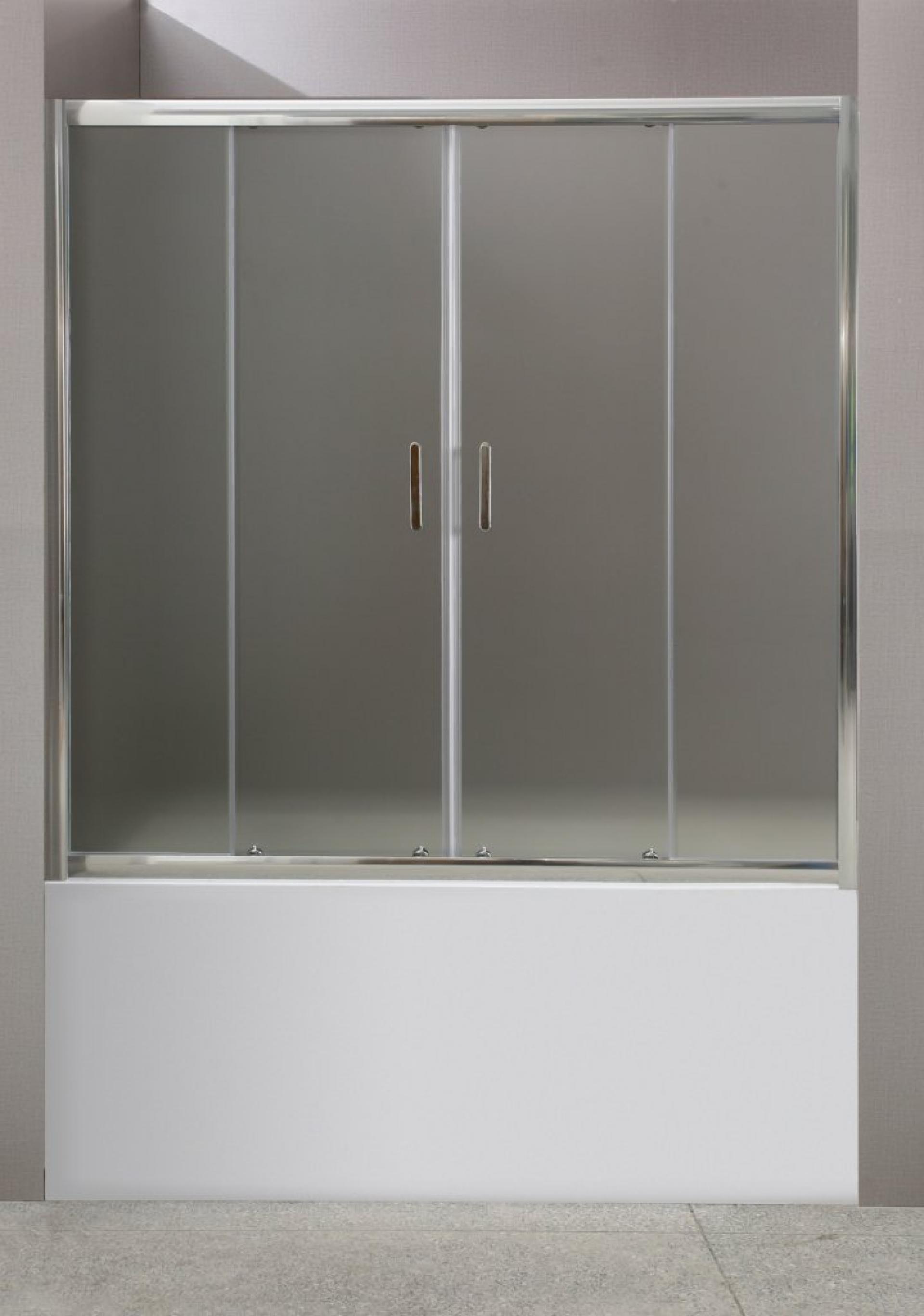 Шторка на ванну BelBagno UNO-195-VF-2-180/140-C-Cr стекло прозрачное
