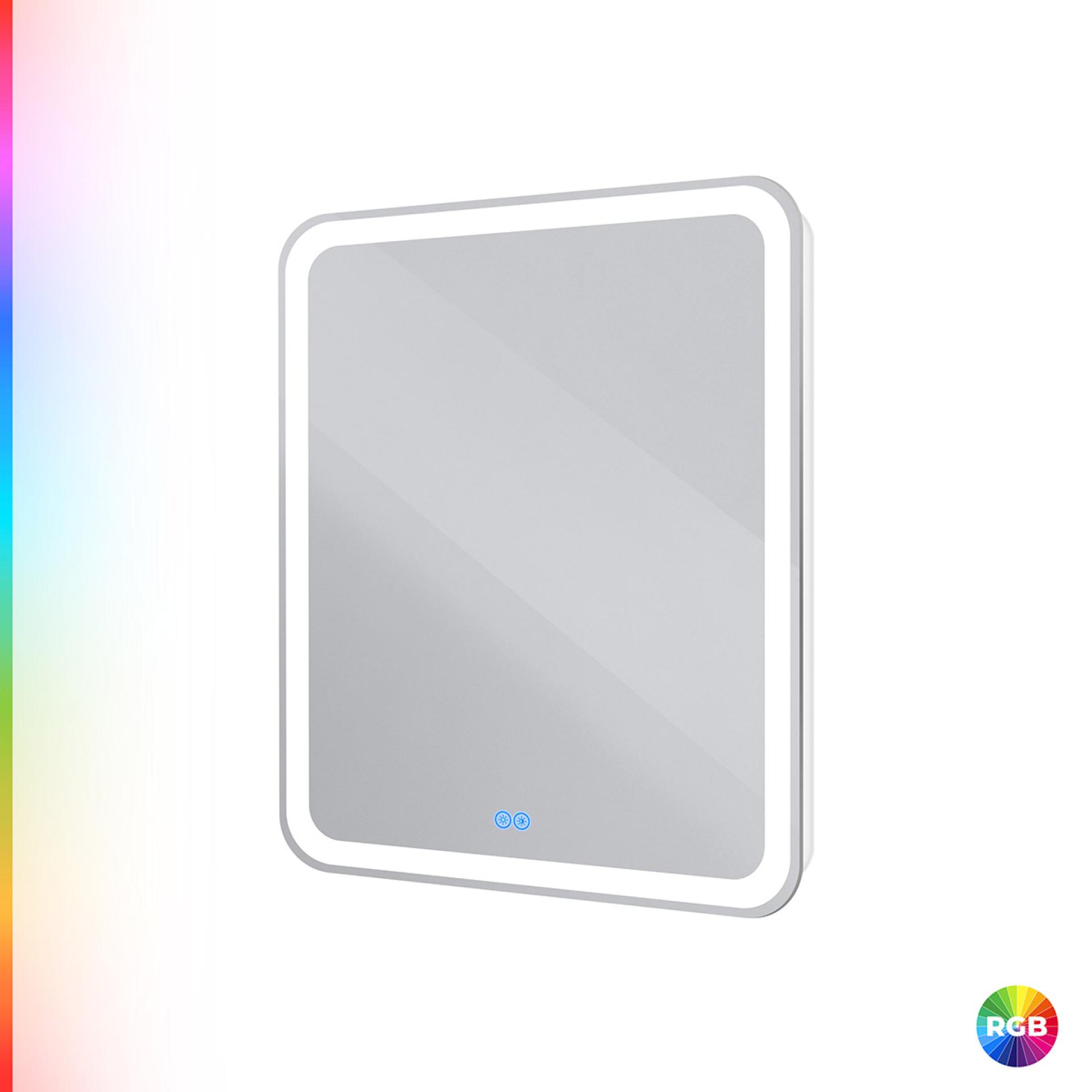 Зеркало Cezares 80х80 CZR-SPC-MC-800-800-RGB-TCH с подсветкой