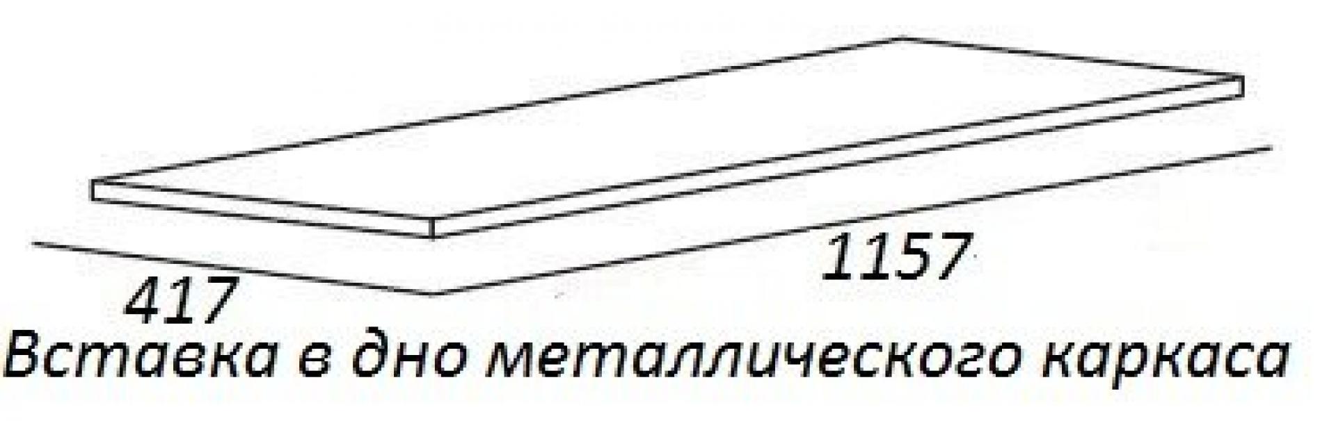 Полка в дно металлического каркаса 116 см Cezares CADRO-120-MENS-BIANCO, белый