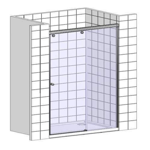 Душевая дверь в нишу Cezares PORTA-D-BF-1-120-C-Cr стекло прозрачное