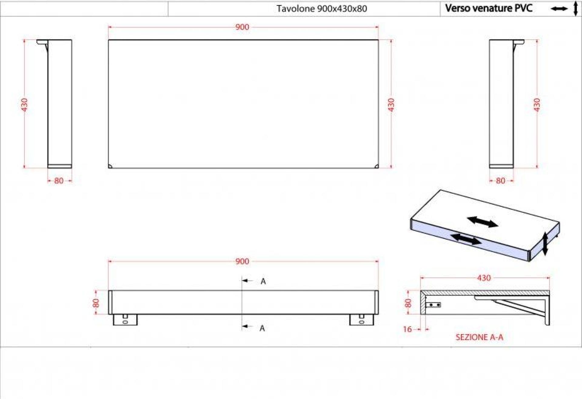 Консоль для комплекта Cezares Tavolone 41785 bianco opaco