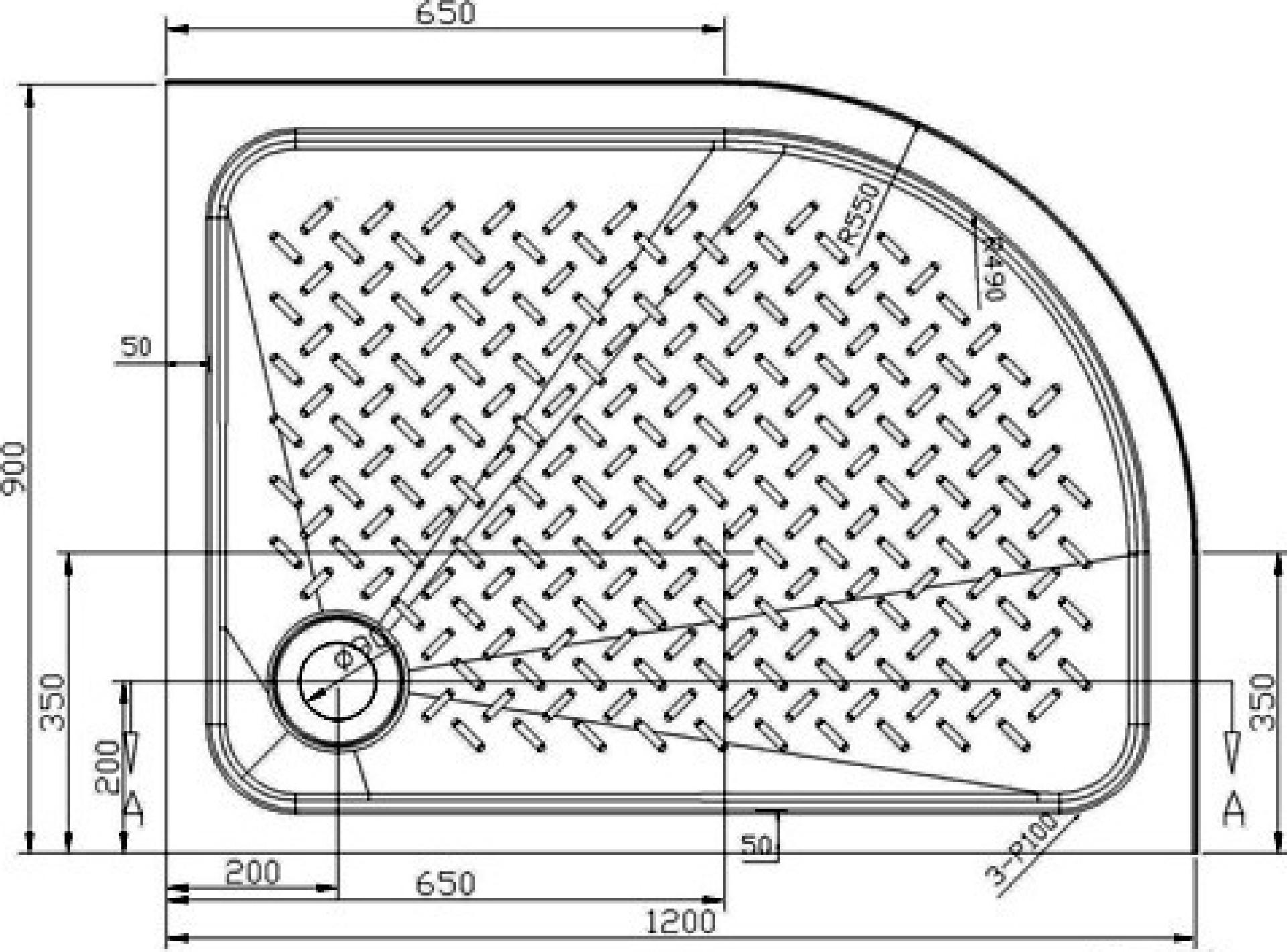 Поддон для душа Cezares Tray RH 120/90 13 W Rsk