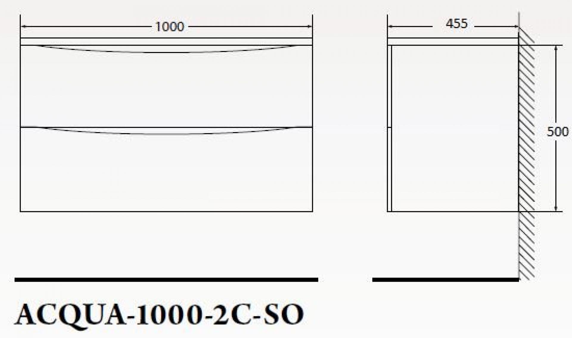 Тумба для комплекта BelBagno ACQUA-1000-2C-SO-CVG cemento verona grigio