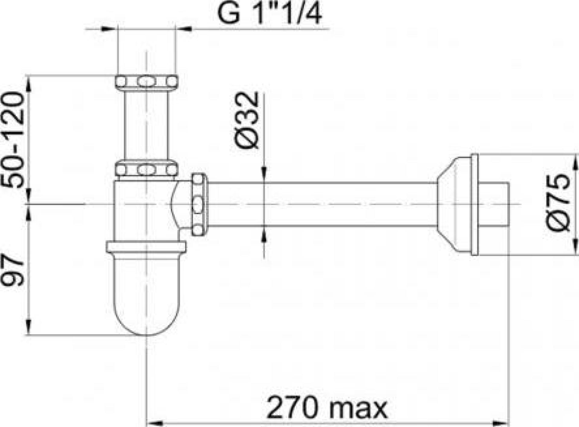 Сифон для раковины Cezares CZR-SB-03/24, золото