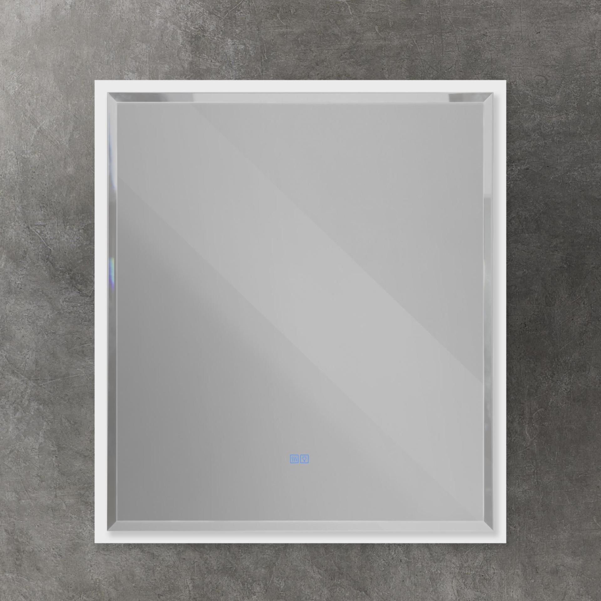 Зеркало Cezares 80х90 CZR-SPC-INT-800-900-LED-TCH-WARM-BL с подсветкой, Bianco Lucido