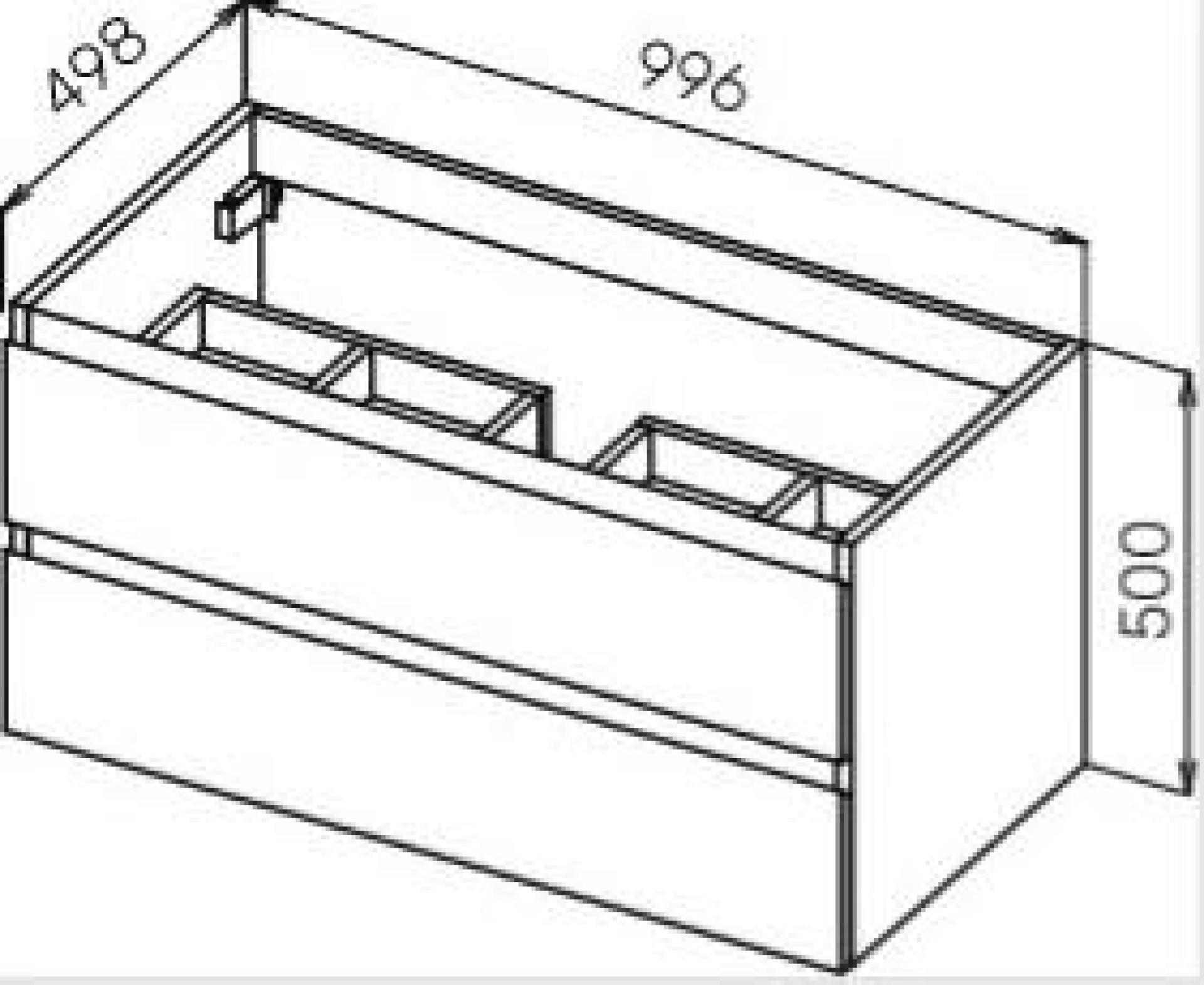 Тумба для комплекта Cezares Molveno-100-2C-SO-OSS