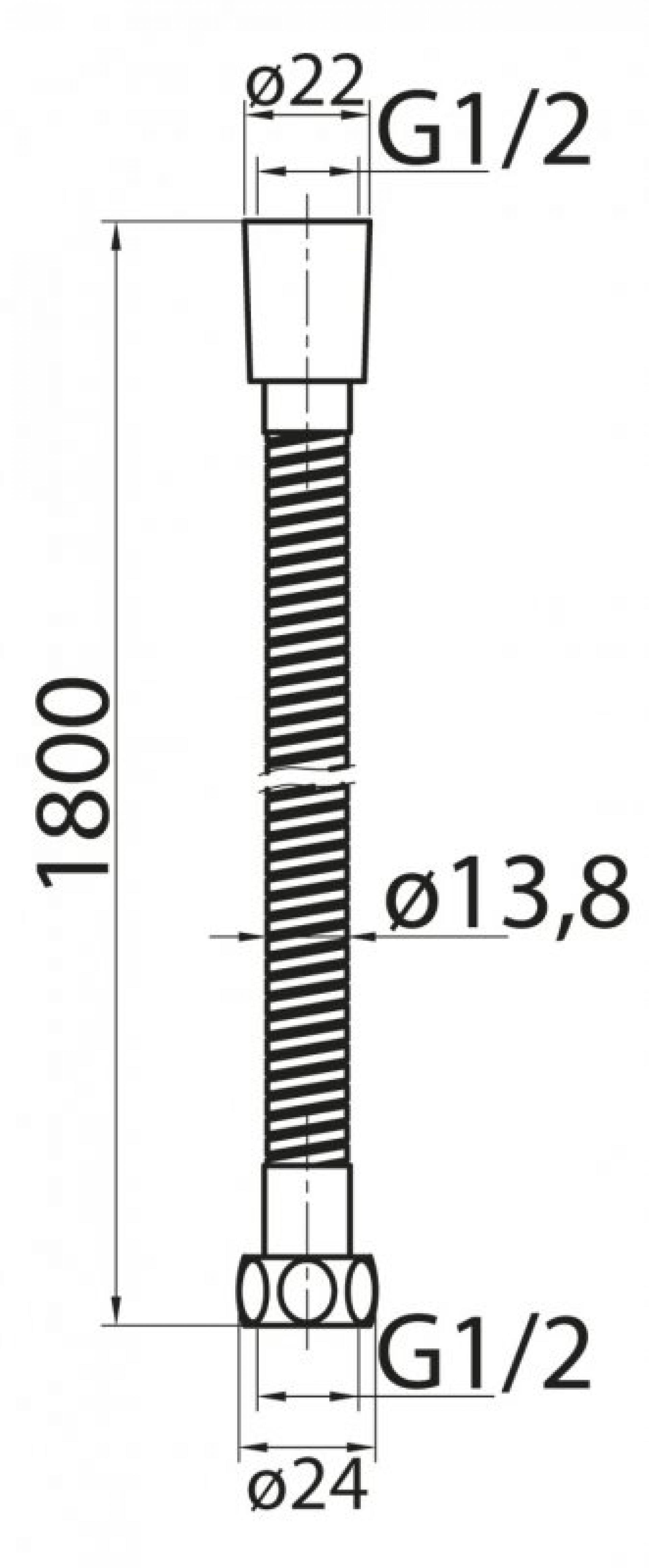 Душевой шланг Cezares CZR-FMDC2-180-01, хром