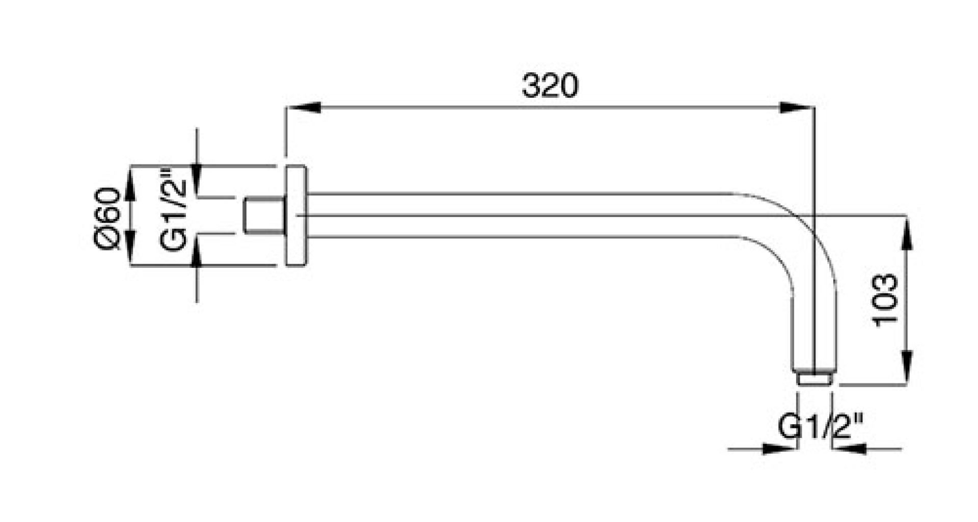 Кронштейн для верхнего душа Cezares Czr CZR-U-TDA-30-02 бронза