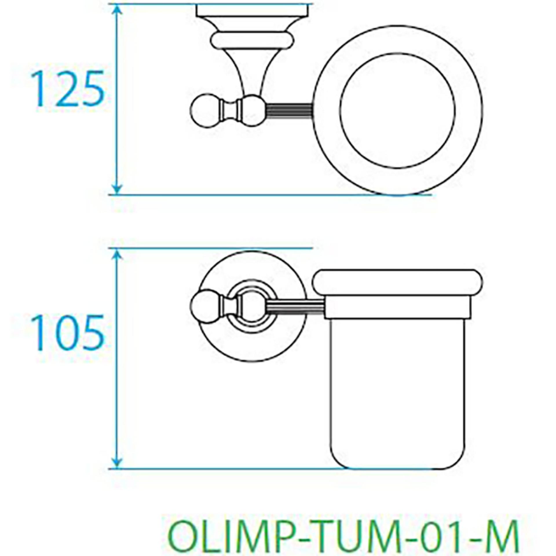 Стакан с диспенсером Cezares OLIMP-TUM-01-M, хром