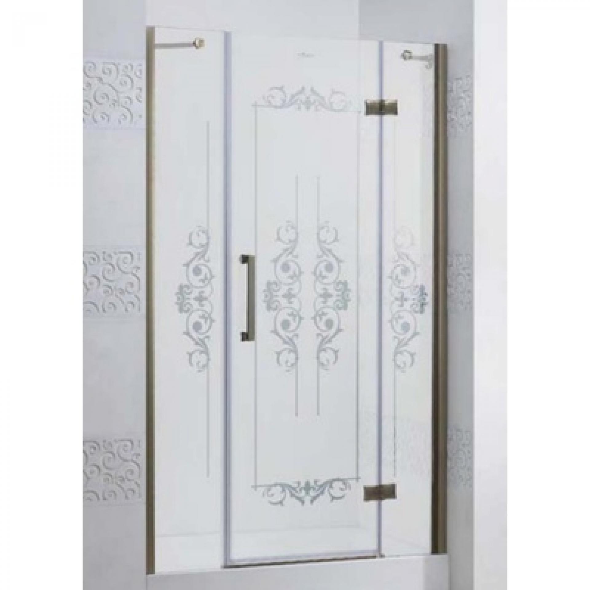 Дверь для душевого уголка Cezares MAGIC-60/60-ROYAL PALACE-PP-Br-R матовое с прозрачным принтом