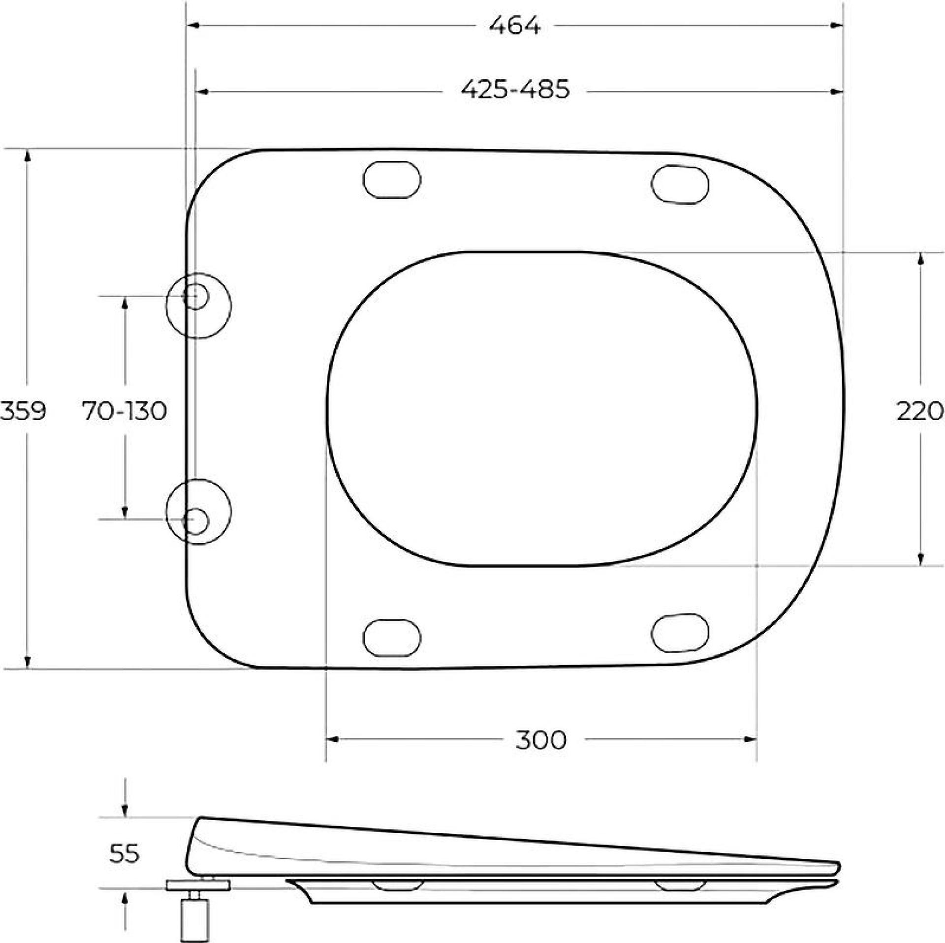 Крышка-сиденье Cezares Lux CZR-159-SC с микролифтом, белый