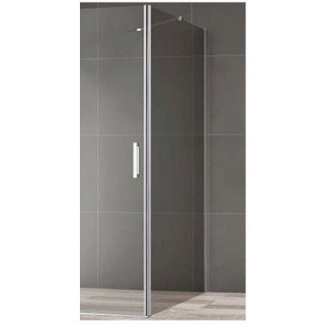 Перегородка душевая Cezares Slider 93.7 SLIDER-100-GL-FIX-C-GM профиль оружейная сталь, стекло прозрачное