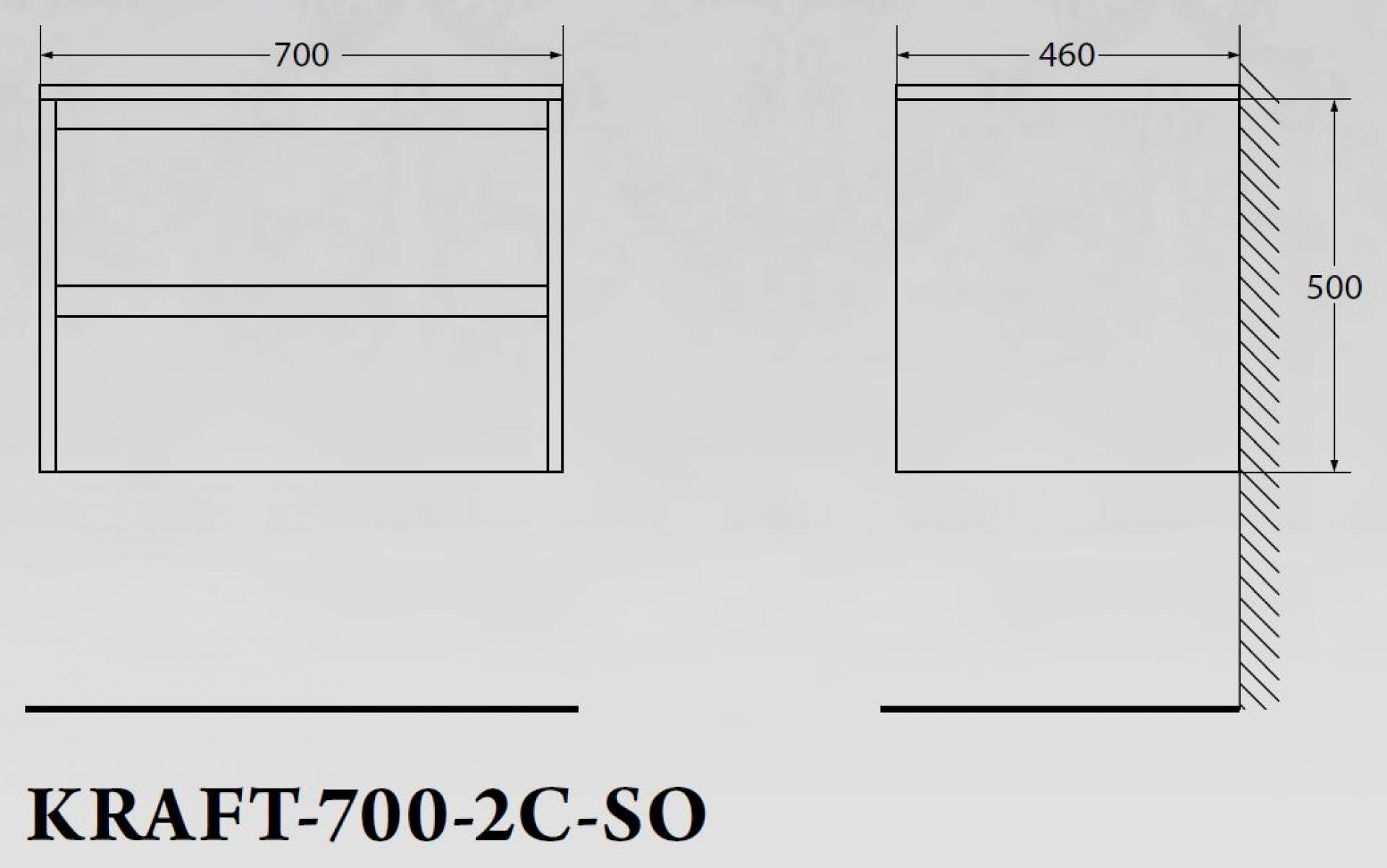 Тумба для комплекта BelBagno Kraft-700-2C-SO-PB