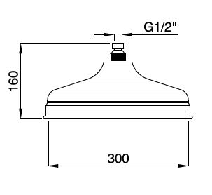 Верхний душ Cezares Czr CZR-U-SP8-30-02 бронза