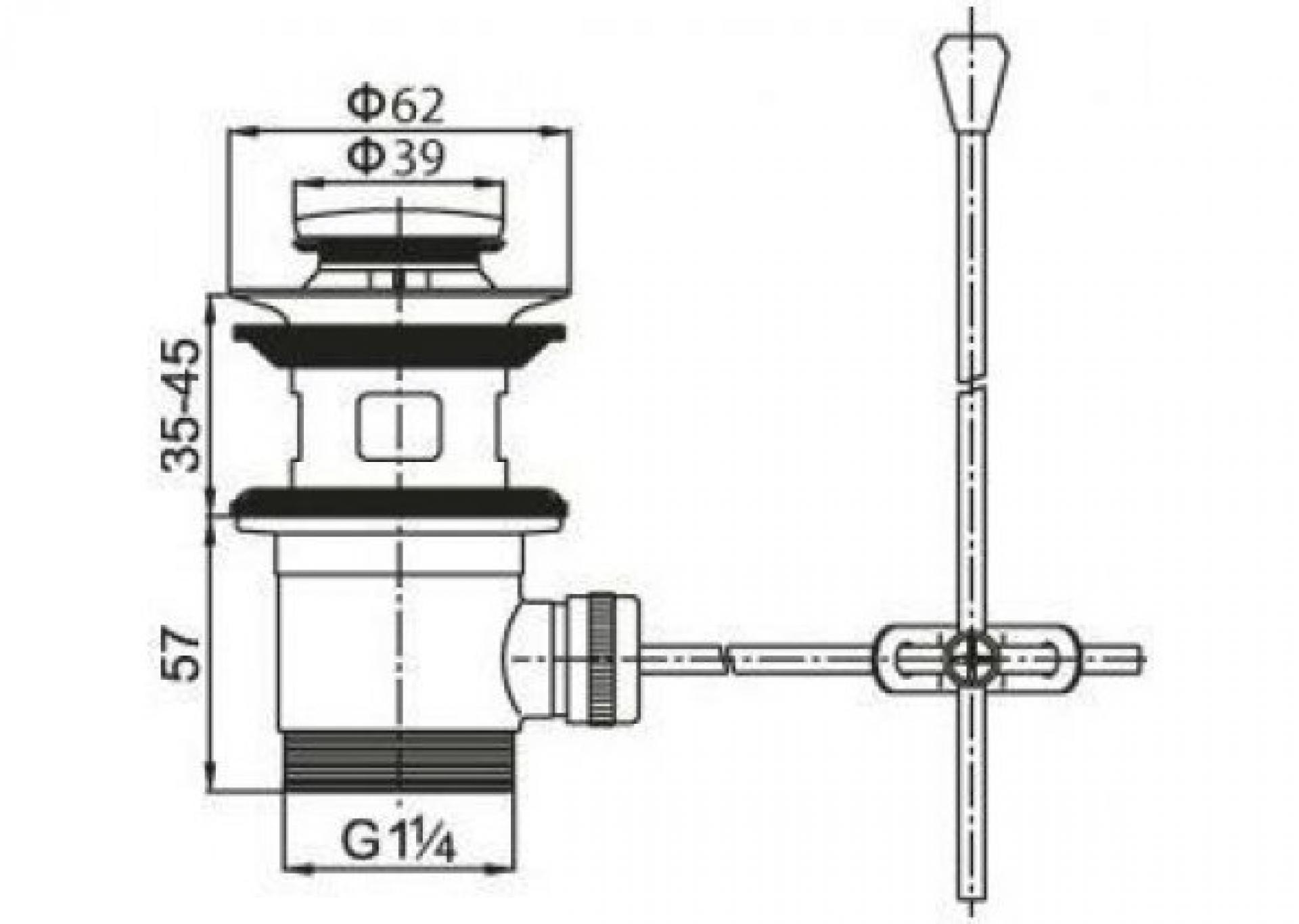 Донный клапан для раковины Cezares CZR-SA2-01, хром