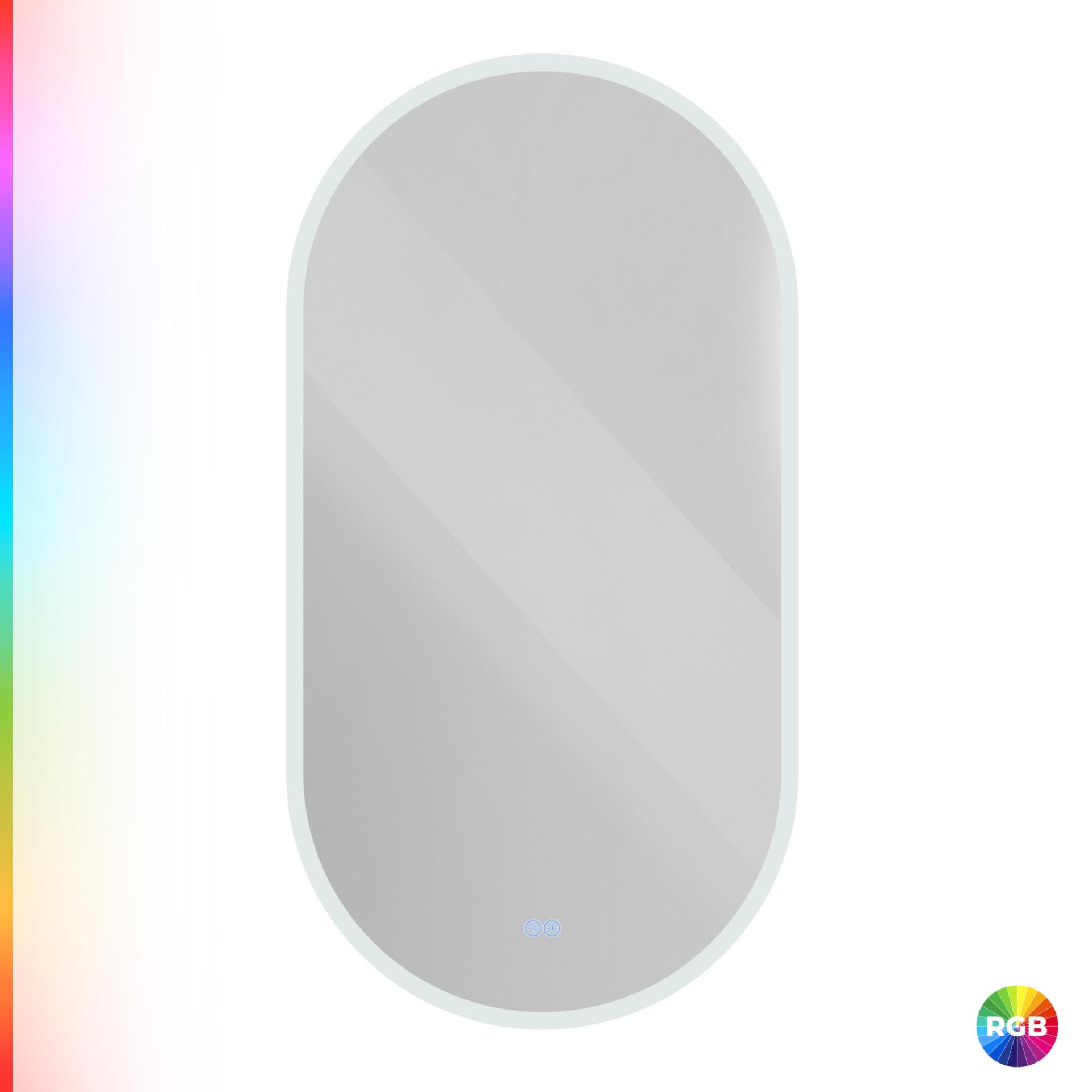 Зеркало Cezares 55х105 CZR-SPC-ELS-550-1050-RGB-TCH с подсветкой