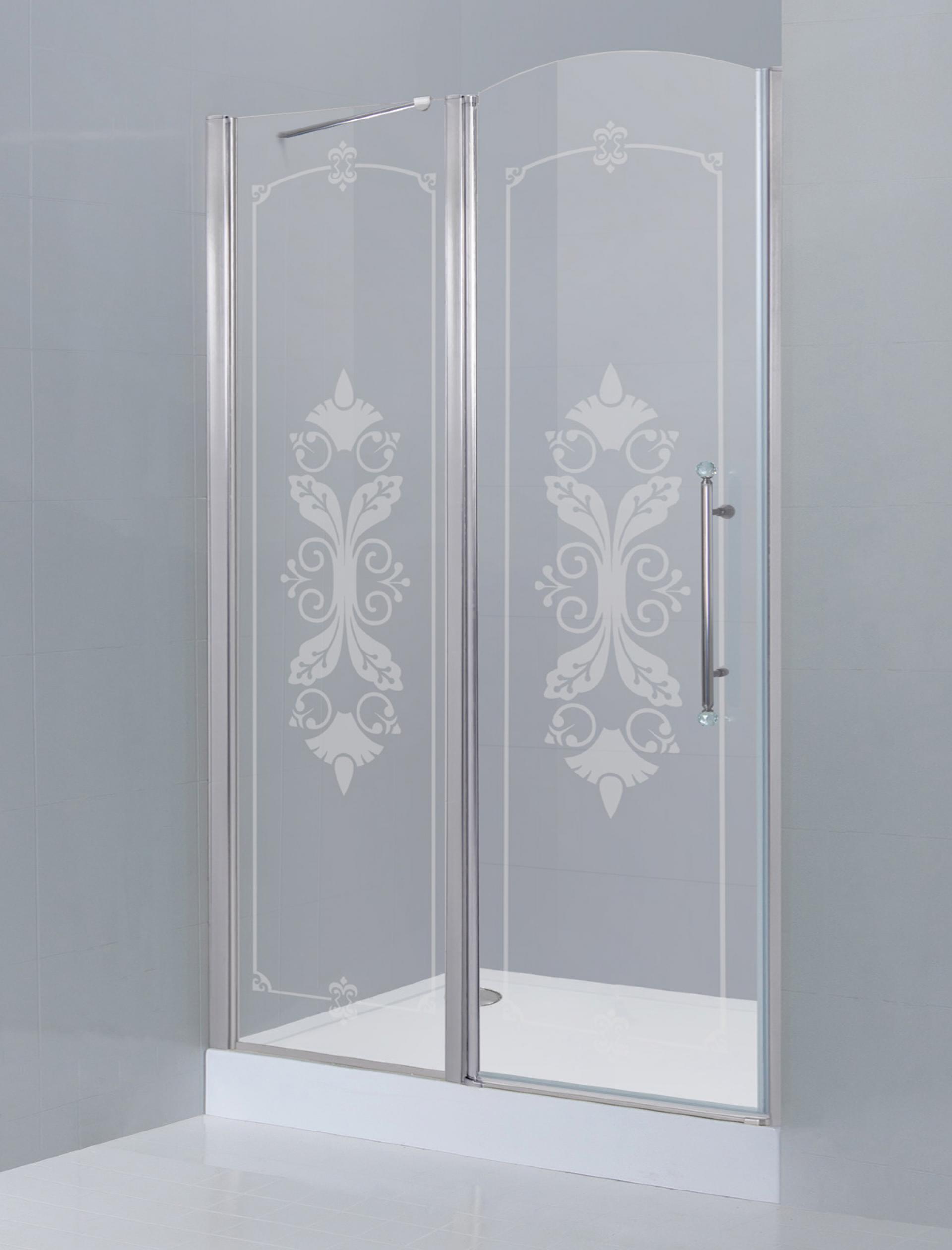 Дверь для душевого уголка Cezares Giubileo 60/60 L стекло с узором хром