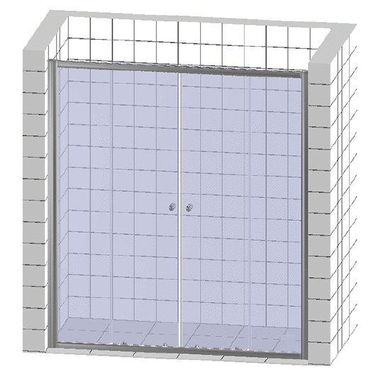 Душевая дверь в нишу Cezares PRATICO-BF-2-200-C-Cr стекло прозрачное