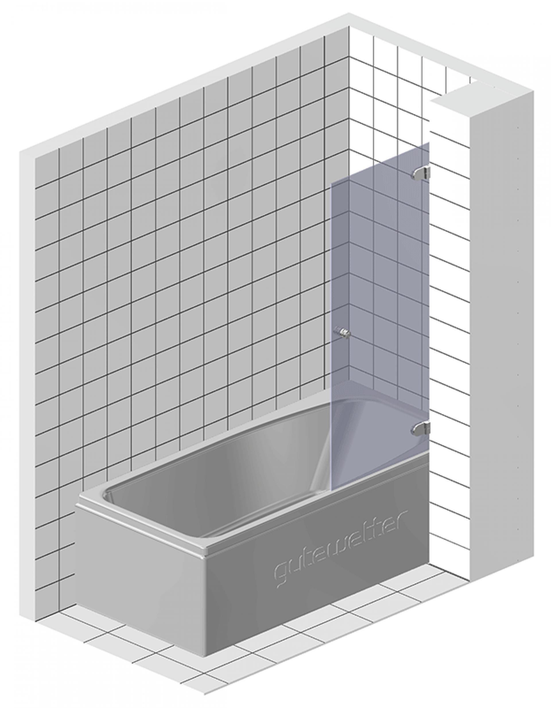Шторка на ванну Cezares ECO-O-V-1-80/140-C-Cr стекло прозрачное