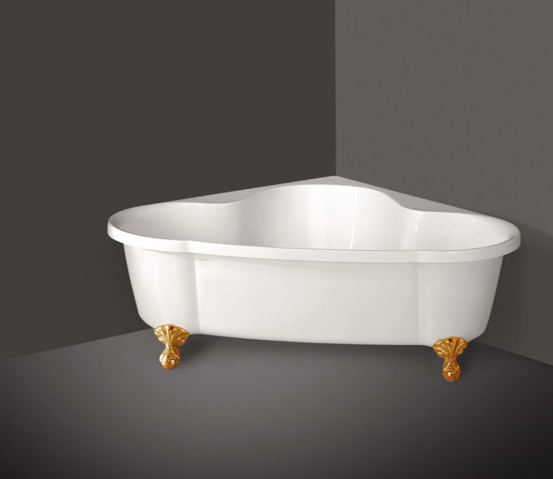 Акриловая ванна 150х150 BelBagno BB07-ORO ножки золото