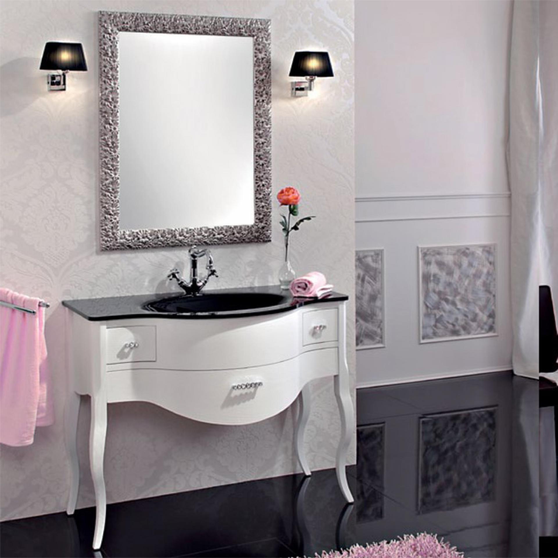 Мебель для ванной Cezares Lady bianco perla frassinato nero
