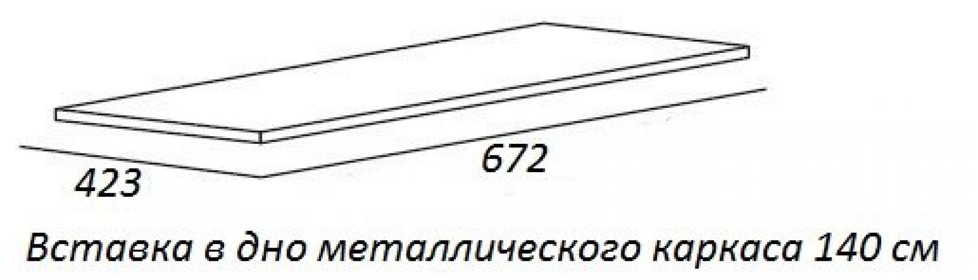 Полка в дно металлического каркаса 66 см Cezares CADRO-67-MENS-NO, черный матовый