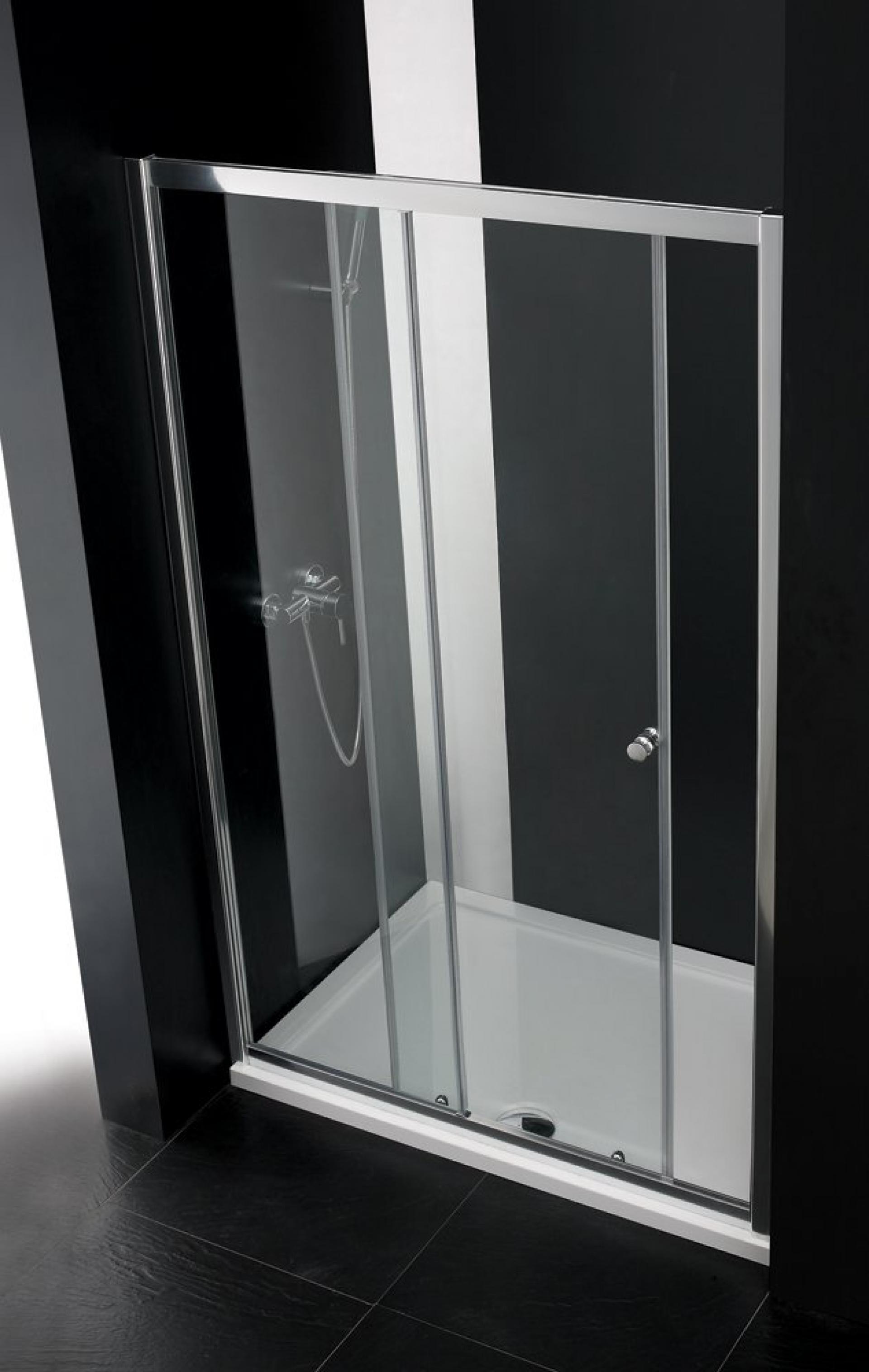 Душевая дверь в нишу Cezares ANIMA-W-BF-1-140-C-Cr стекло прозрачное