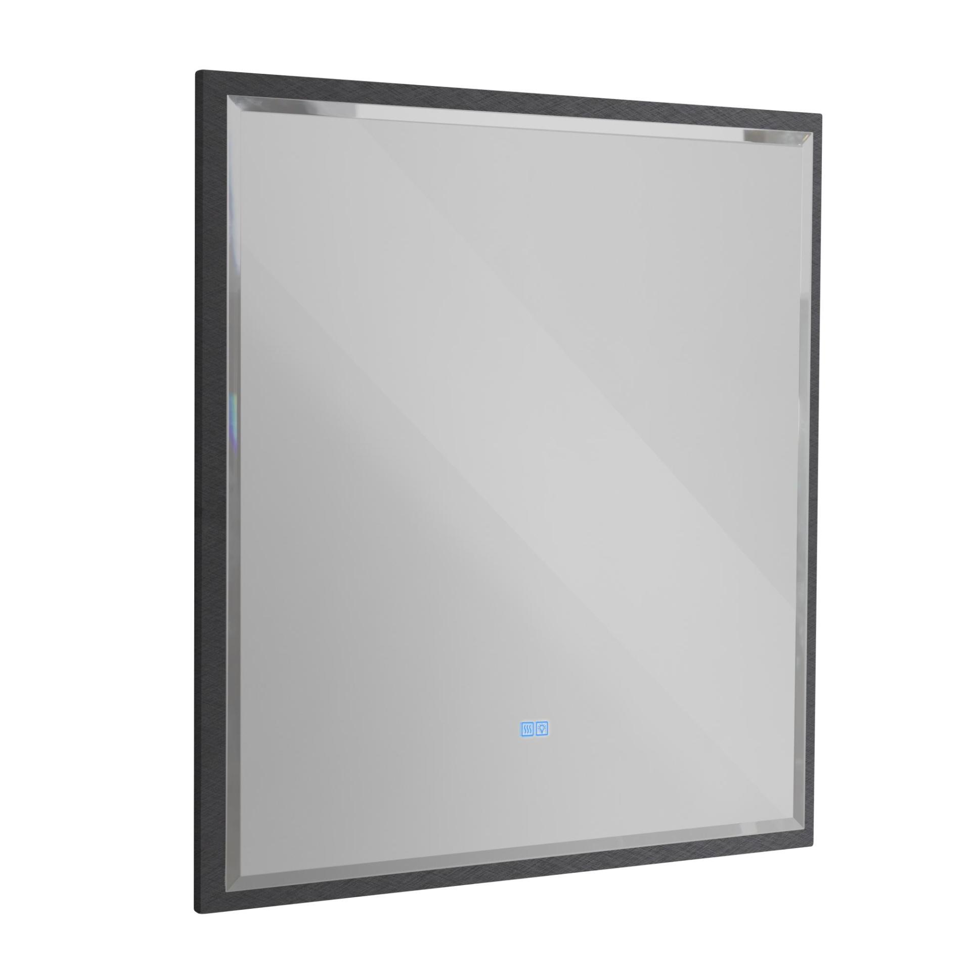 Зеркало Cezares 80х90 CZR-SPC-INT-800-900-LED-TCH-WARM-TIT с подсветкой, титан