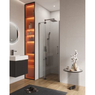 Дверь душевая Cezares Slider 70 SLIDER-B-1-70/80-C-GM профиль оружейная сталь, стекло прозрачное