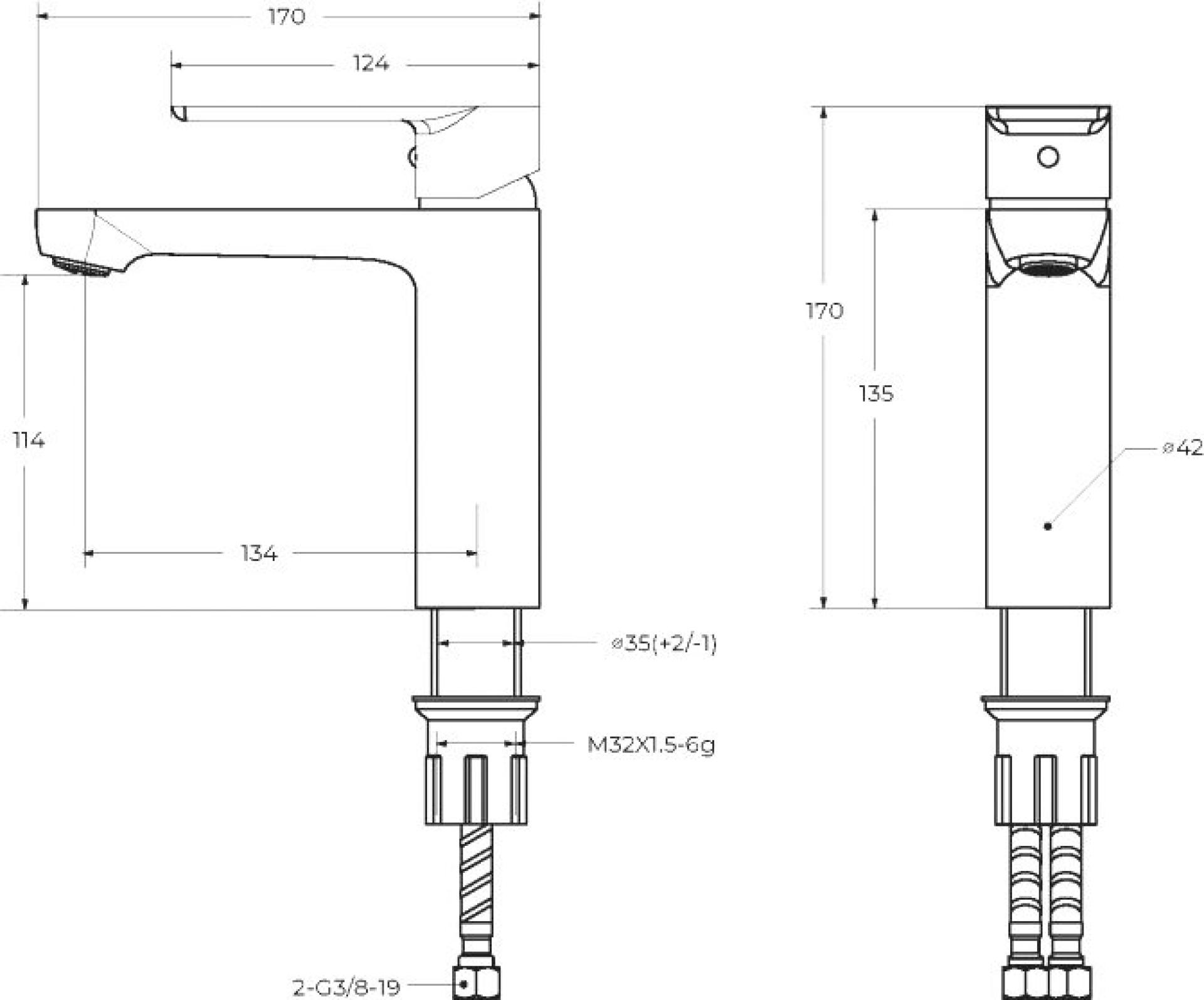 Смеситель для раковины Cezares Stylus STYLUS-LS-BORO брашированное золото