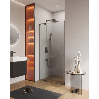 Дверь душевая Cezares Slider 90 SLIDER-B-1-90/100-C-GM профиль оружейная сталь, стекло прозрачное