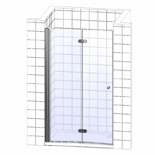 Душевая дверь в нишу Cezares ANIMA-W-BS-90-C-Cr стекло прозрачное