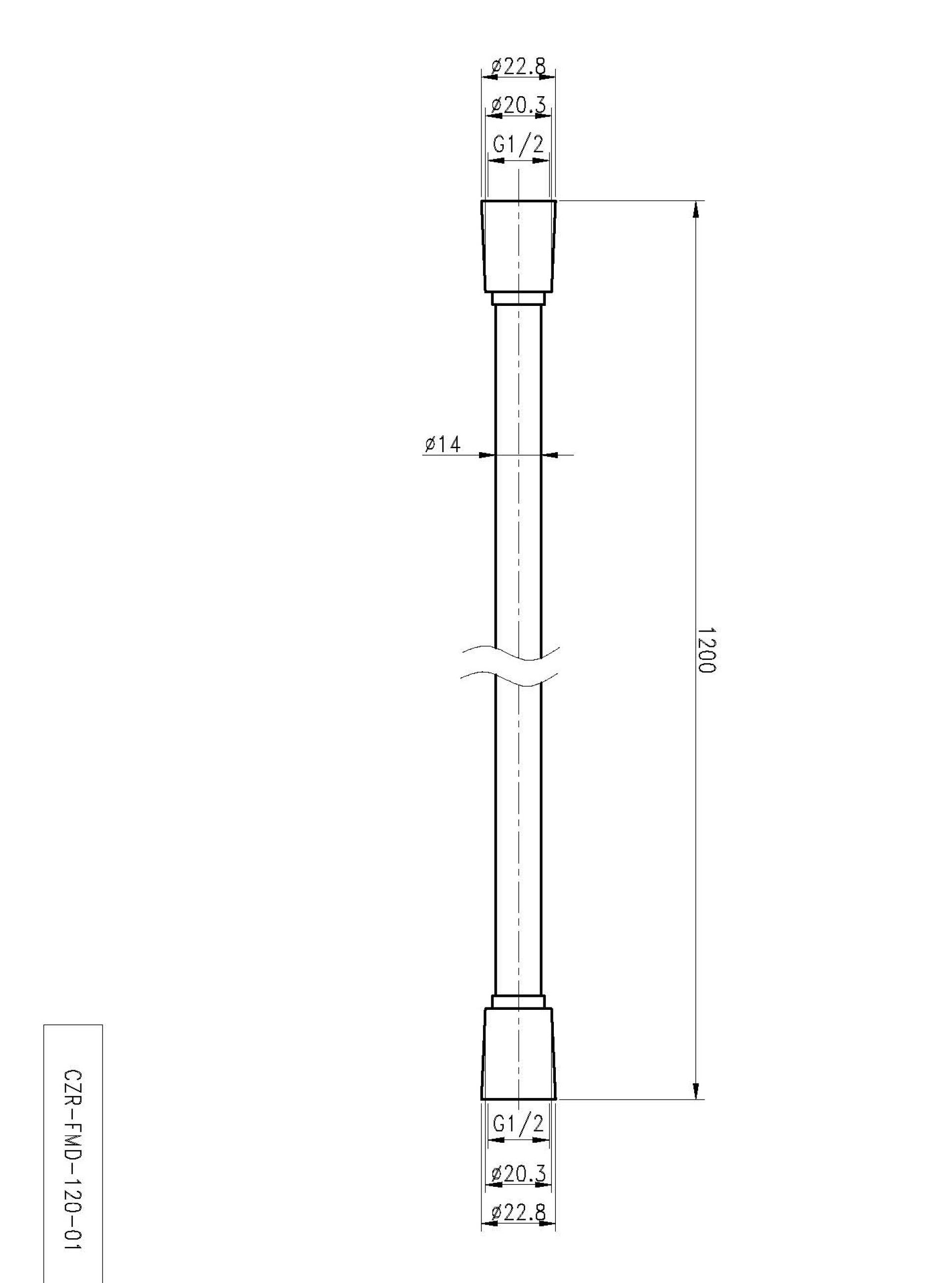 Душевой шланг Cezares Czr CZR-FMD-120-NOP черный матовый