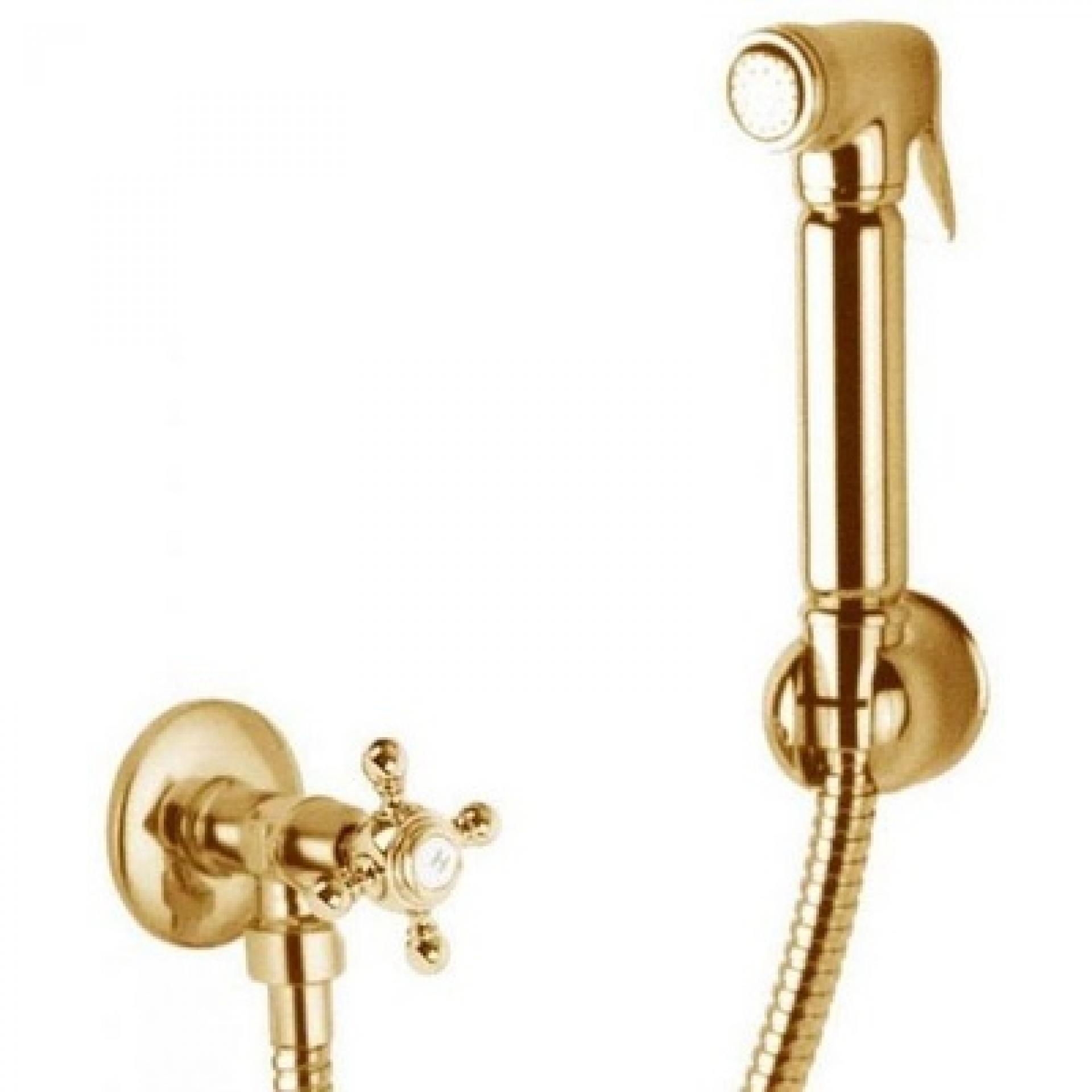 Гигиенический душ со смесителем Cezares GOLF-KS-03/24, золото