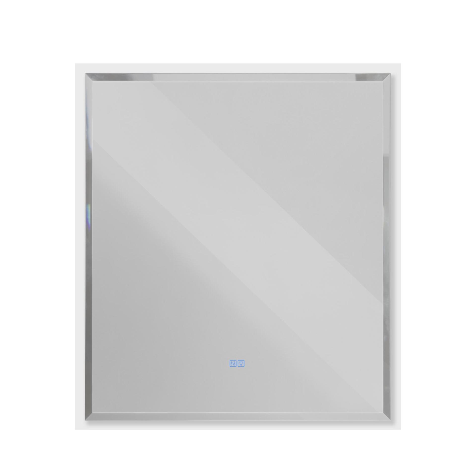Зеркало Cezares 80х90 CZR-SPC-INT-800-900-LED-TCH-WARM-BL с подсветкой, Bianco Lucido