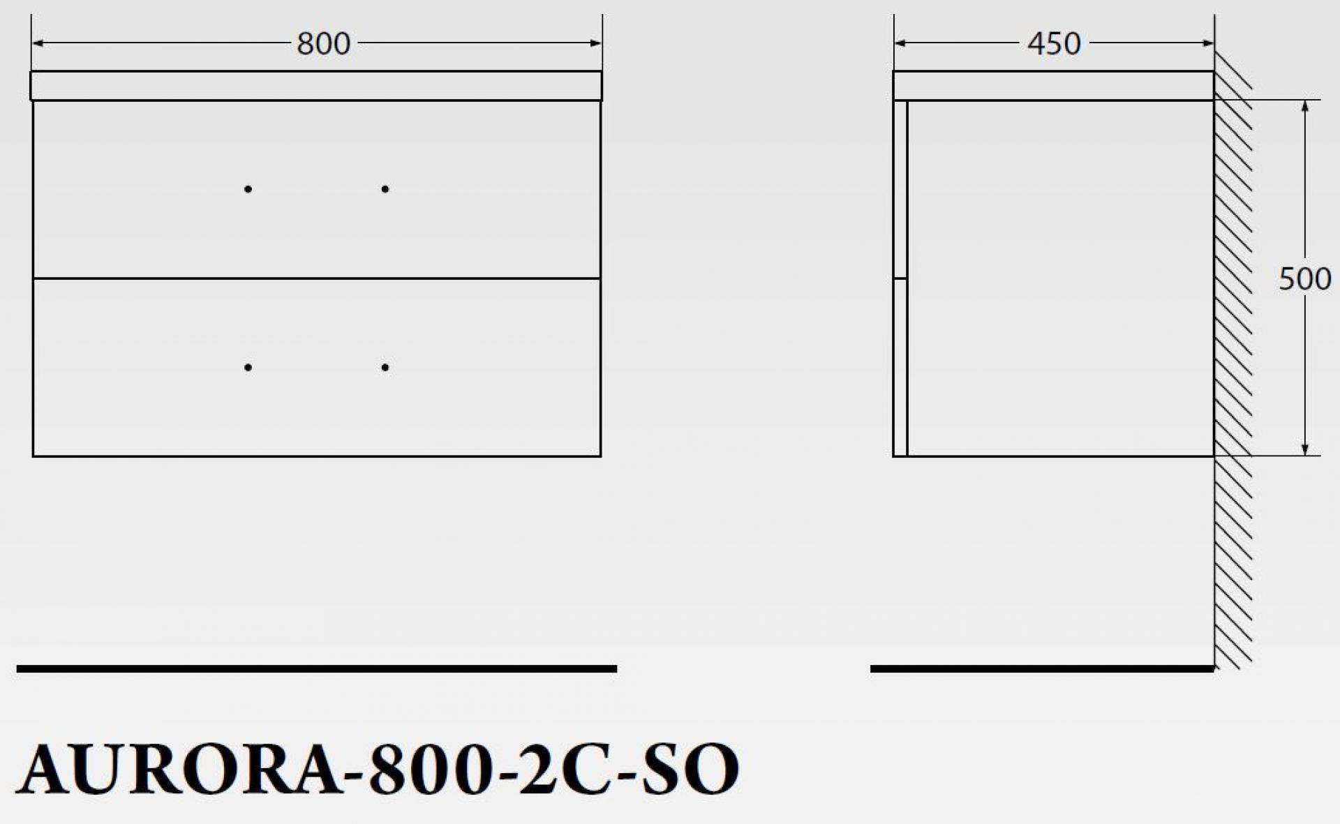 Тумба для комплекта Belbagno Aurora-800-2C-SO-RNN