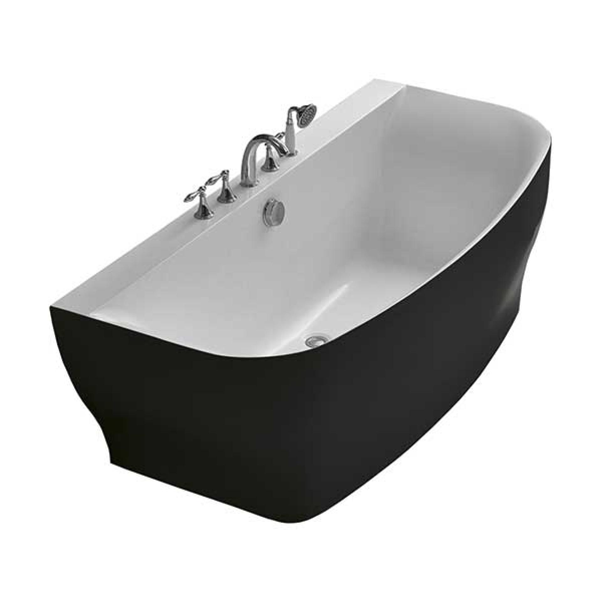 Акриловая ванна 165х78 см BelBagno BB74-NERO черный