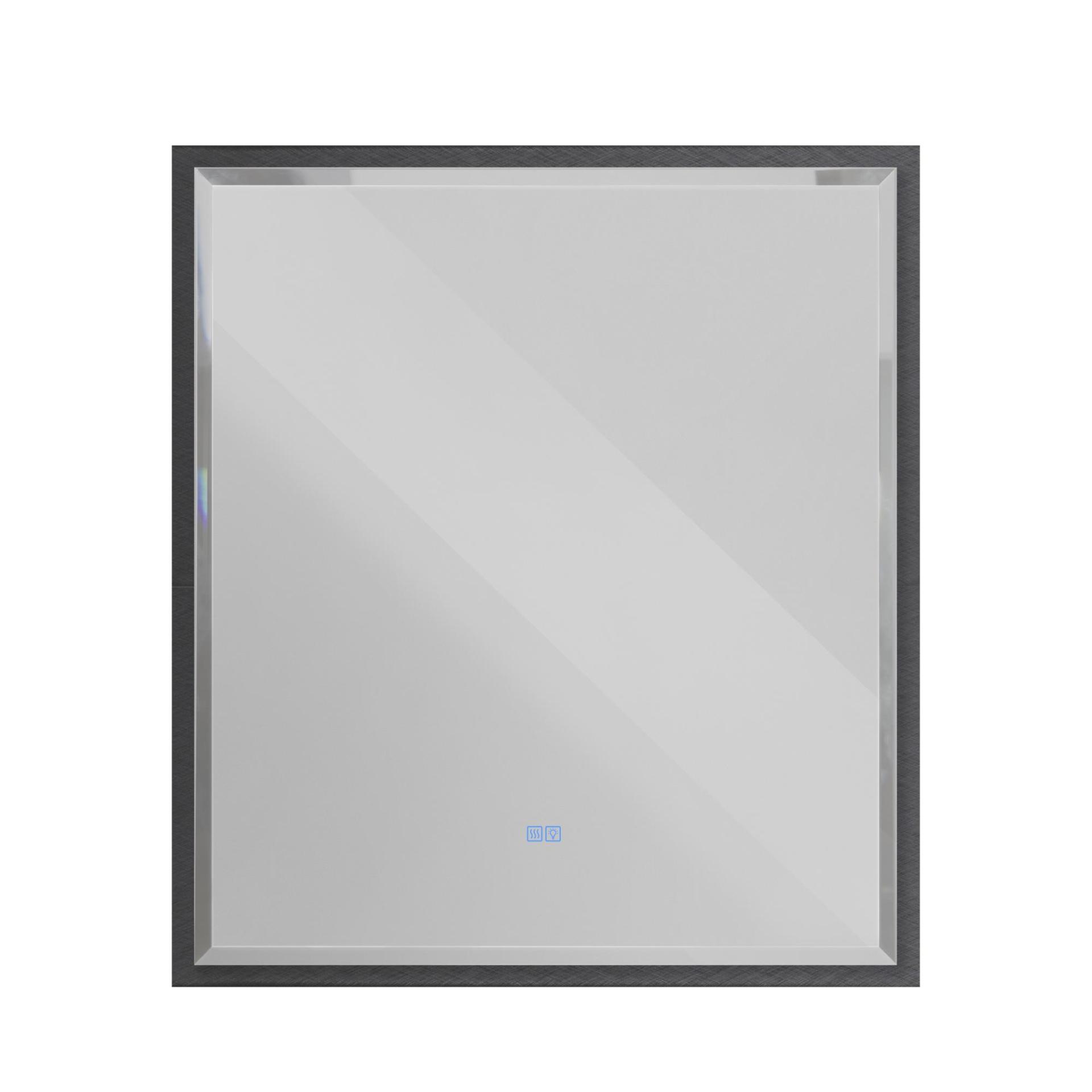 Зеркало Cezares 80х90 CZR-SPC-INT-800-900-LED-TCH-WARM-TIT с подсветкой, титан