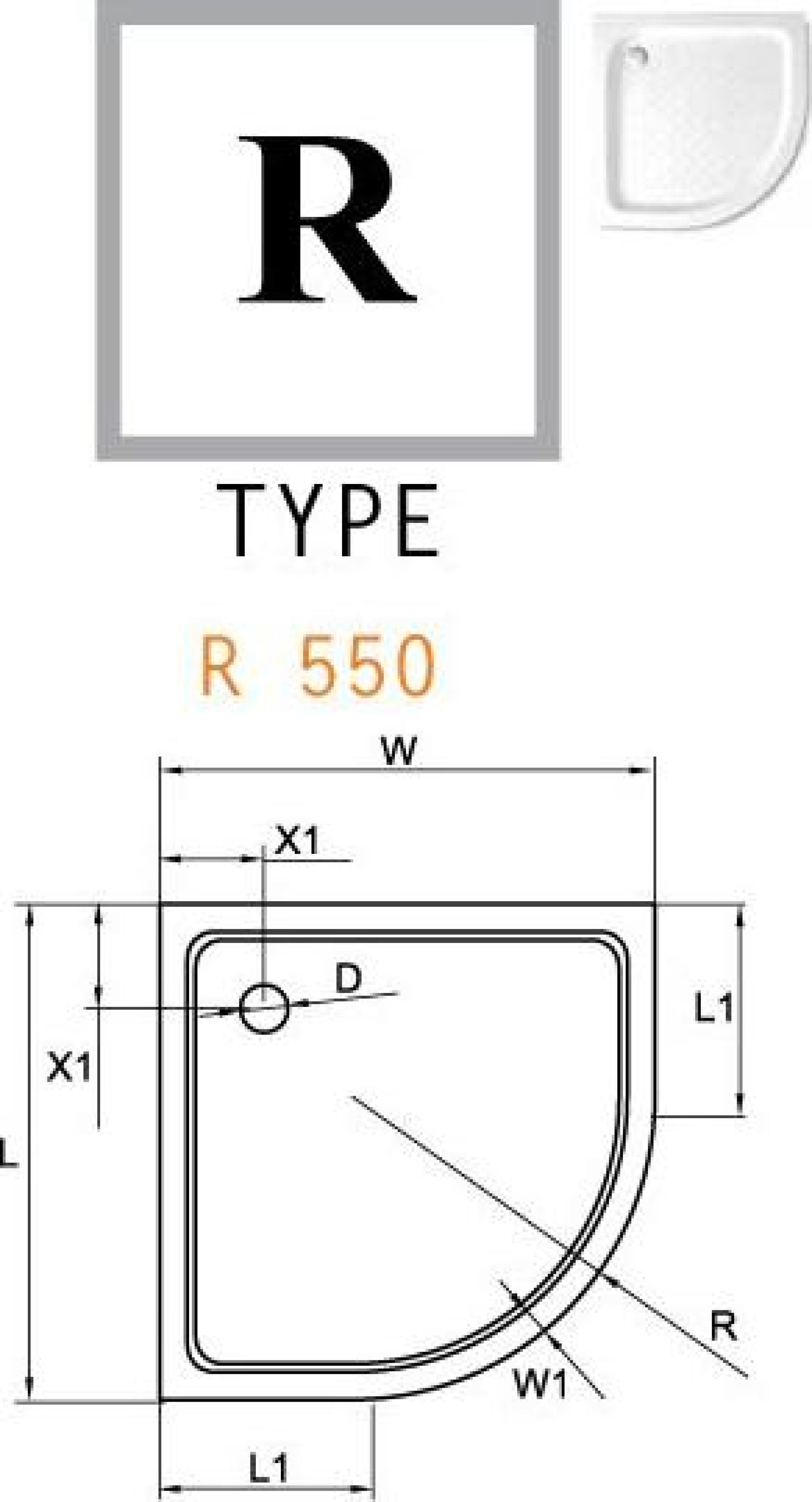 Поддон для душа Cezares TRAY-A-R-90-550-15-W-W0