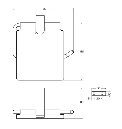 Держатель туалетной бумаги Cezares Slider SLIDER-PH-01 хром