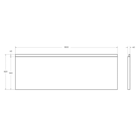 Фронтальная панель для ванны Cezares PLANE-180-F-SCR-W37, белый
