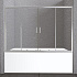 Шторка на ванну BelBagno UNIQUE-VF-2-150/180-140-C-Cr стекло прозрачное