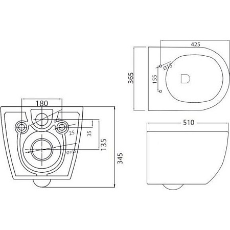 Комплект унитаза с инсталляцией Cezares Stylus-Tor CZR-6601-TH-TOR/CZR2316SC/BB002-80/BB014-SR-BIANCO с сиденьем микролифт и белой клавишей смыва