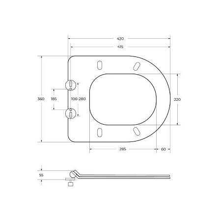 Крышка-сиденье Cezares CZR-076-SC белый