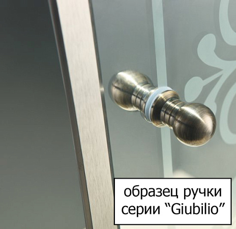 Душевой уголок Cezares Giubileo-A2-90 матовое стекло с узором бронза