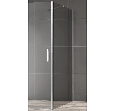 Перегородка душевая Cezares Slider 80 SLIDER-80-GL-FIX-C-GM профиль оружейная сталь, стекло прозрачное