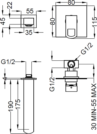 Смеситель для раковины Cezares LEVICO-BLS1-01-W0, хром