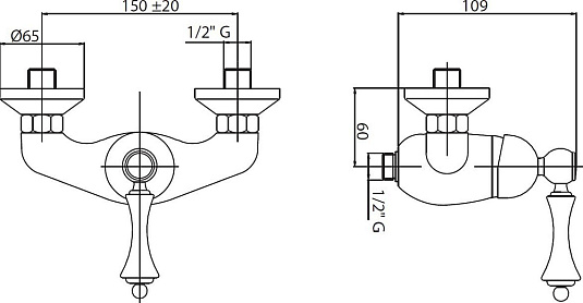Смеситель Cezares Margot MARGOT-DM-02-M для душа