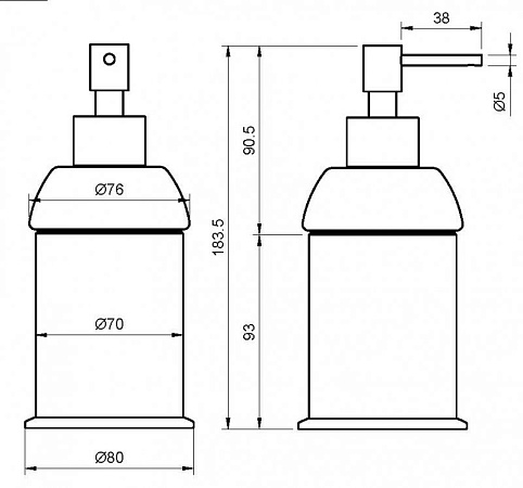 Дозатор для жидкого мыла Cezares APHRODITE-SOIP-02, бронза