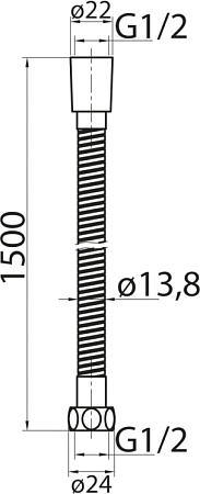Душевой шланг Cezares CZR-F-FMDC-01